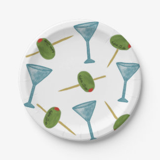 Dirty Martini Party Plates