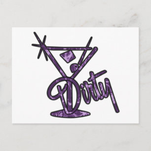 Dirty Martini - Purple Postcard