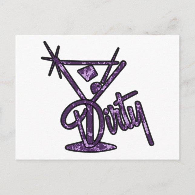 Dirty Martini - Purple Postcard (Front)