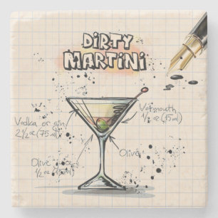 Dirty Martini Stone Coaster