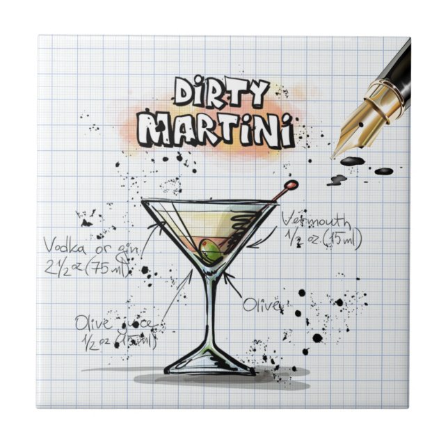 Dirty Martini Tile (Front)
