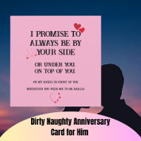Dirty Naughty Anniversary Card for Him