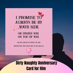 Dirty Naughty Anniversary Card for Him