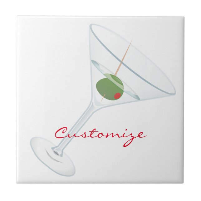 Dirty Olive Martini Thunder_Cove Ceramic Tile (Front)