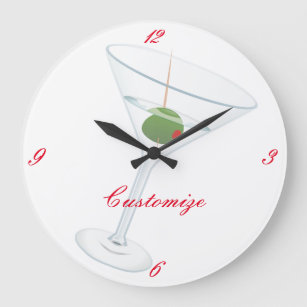 Dirty Olive Martini Thunder_Cove Large Clock