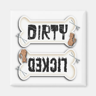 Dirty or licked dishwasher magnet for cat lovers