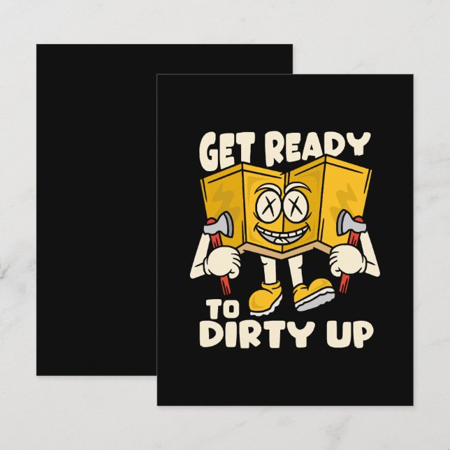 Dirty outdoor - camping funny card (Front/Back)