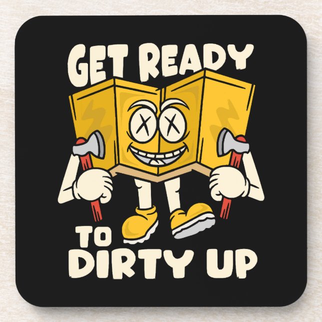 Dirty outdoor - camping funny coaster (Front)