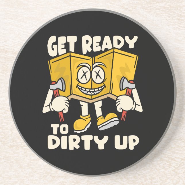 Dirty outdoor - camping funny coaster (Front)