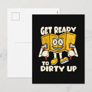 Dirty outdoor - camping funny holiday postcard