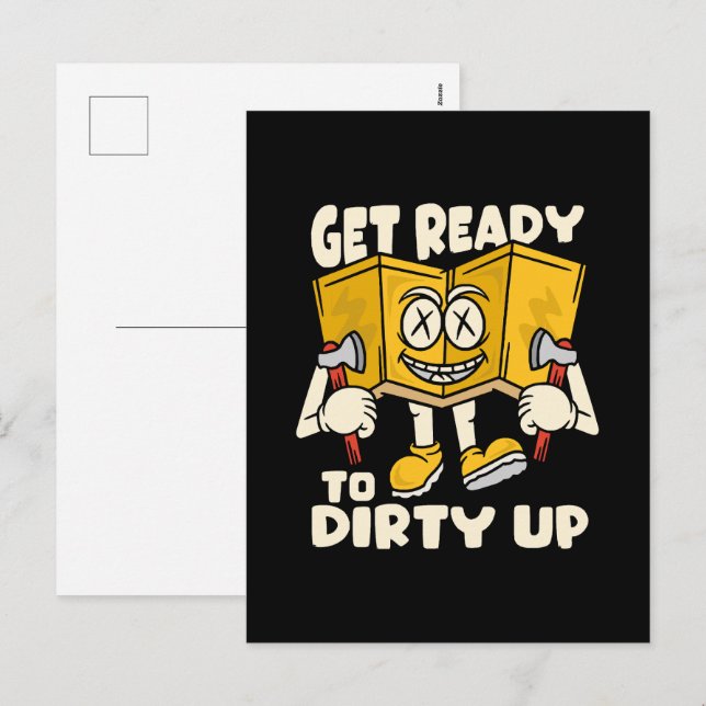 Dirty outdoor - camping funny holiday postcard (Front/Back)