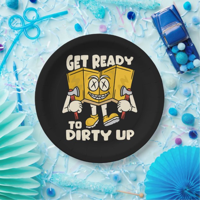 Dirty outdoor - camping funny paper plate (Party)