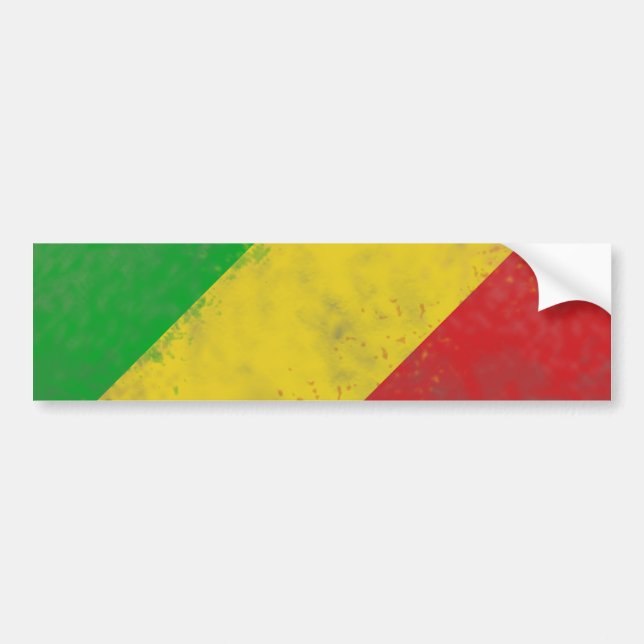 Dirty Rasta Coloured Bars Bumper Sticker (Front)