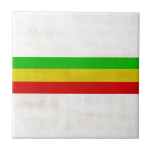 Dirty Rasta Stripes Ceramic Tile