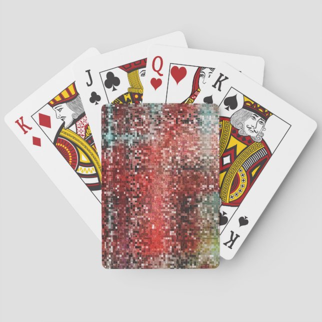 Dirty red tile, faded and smudged? playing cards (Back)