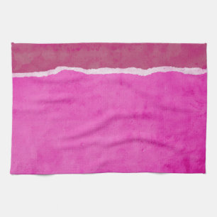Dirty ripped pink paper tea towel