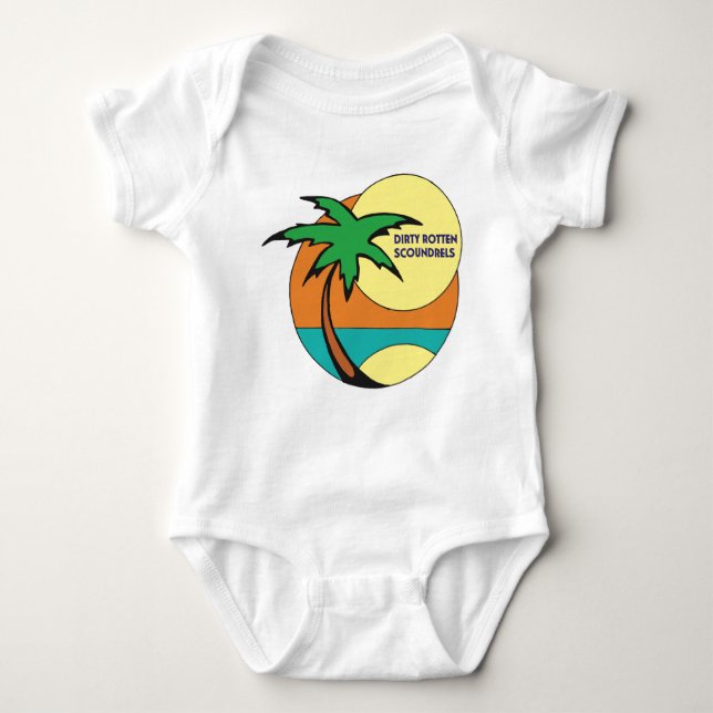 "Dirty Rotten Scoundrels" baby bodysuit (Front)