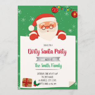 Dirty Santa Exchange party invitation