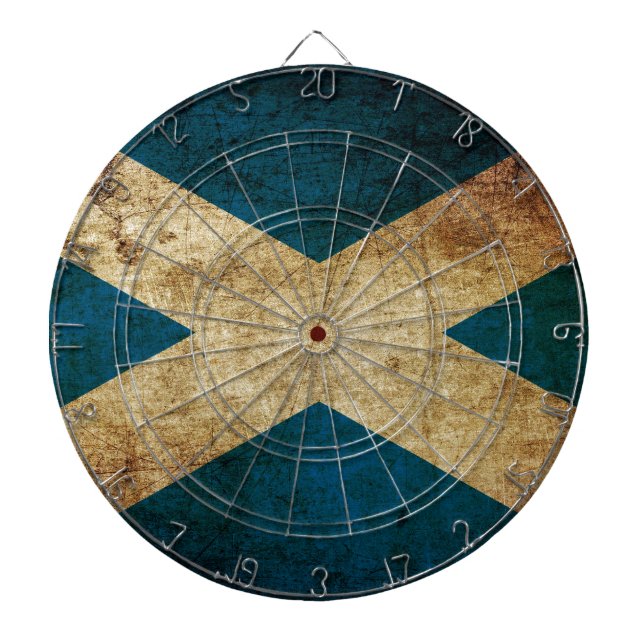 Dirty Scottish Flag Dartboard (Front)