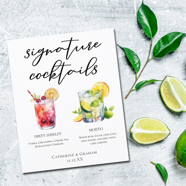 Dirty Shirley Mojito Signature Cocktails Menu (Creator Uploaded)