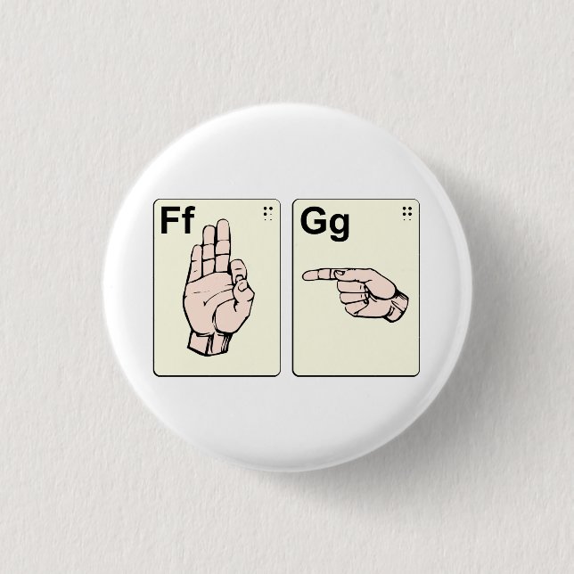 Dirty Sign Language Flash Cards 3 Cm Round Badge (Front)