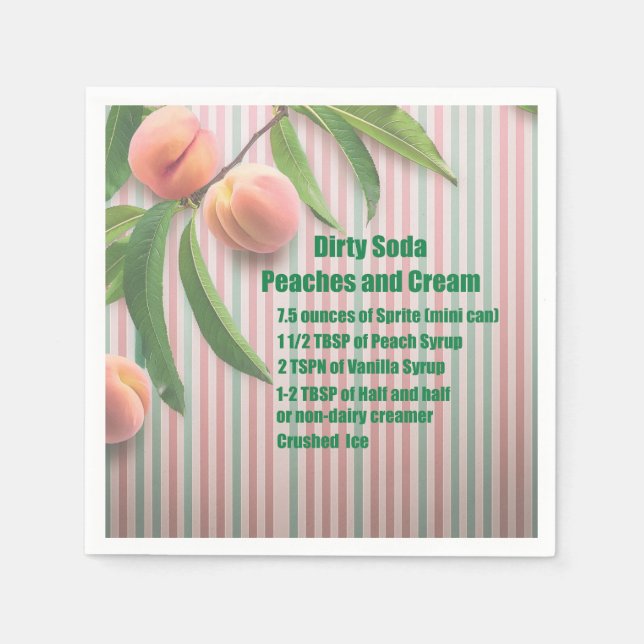 Dirty Soda Peach Napkin (Front)