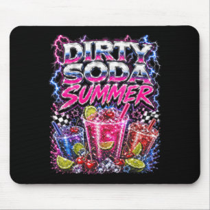 Dirty Soda Summer Retro Y2K Bootleg Aesthetic Mouse Pad