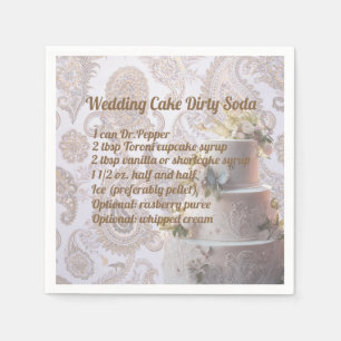 Dirty Soda Wedding Cake Napkin