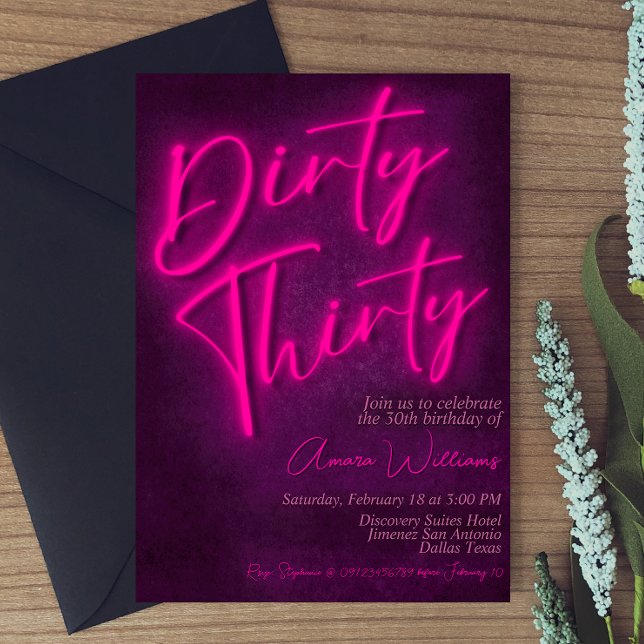 Dirty Thirty - 30th Birthday Invitation (Creator Uploaded)
