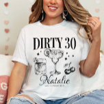 Dirty Thirty 30th Birthday Party Custom Matching T-Shirt<br><div class="desc">Introducing our Dirty Thirty 30th Birthday Party Custom Matching T-Shirt – the ultimate expression of celebration and camaraderie for the big milestone! Crafted with care and designed to mark the memorable occasion, this shirt embodies the essence of turning 30 with style and sass. Celebrate her milestone birthday in unforgettable fashion...</div>