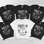 Dirty Thirty 30th Birthday Party Custom Matching Tri-Blend Shirt<br><div class="desc">Celebrate the big 3-0 in style with our "Dirty Thirty" 30th Birthday Party Custom Matching Tri-Blend Shirt. Designed to make your milestone birthday unforgettable, this shirt is perfect for gathering your squad for a night of fun and festivities. Whether you're the birthday girl or part of the birthday crew, these...</div>