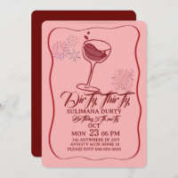 Dirty thirty birthday invitation template, cherry 