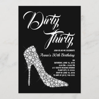 Dirty Thirty Birthday Invite