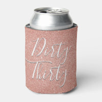 Dirty Thirty Birthday Rose Gold Blush Pink Glitter