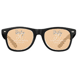 Dirty thirty orange white simple retro birthday ad sunglasses