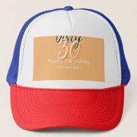 Dirty thirty orange white simple retro birthday ad