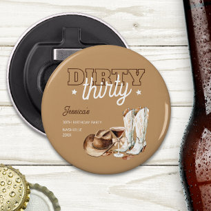 Dirty Thirty Western Country 30th Birthday Party Bottle Opener