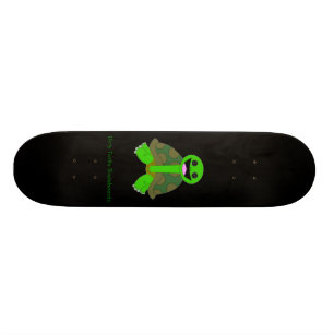 Dirty Turtle Logo, Black Skateboard