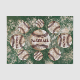 Dirty Vintage Baseball Tissue Paper Your COLOR
