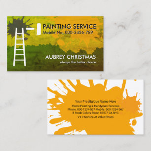 Dirty Wall Painting Colours Roller Brush  Business Card
