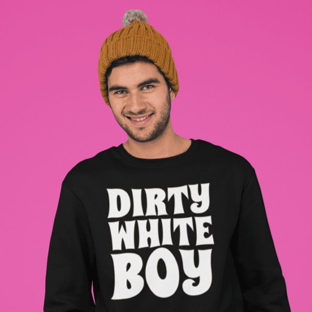 DIRTY WHITE BOY MEN'S VINTAGE T-SHIRT SWEATSHIRT (Creator Uploaded)