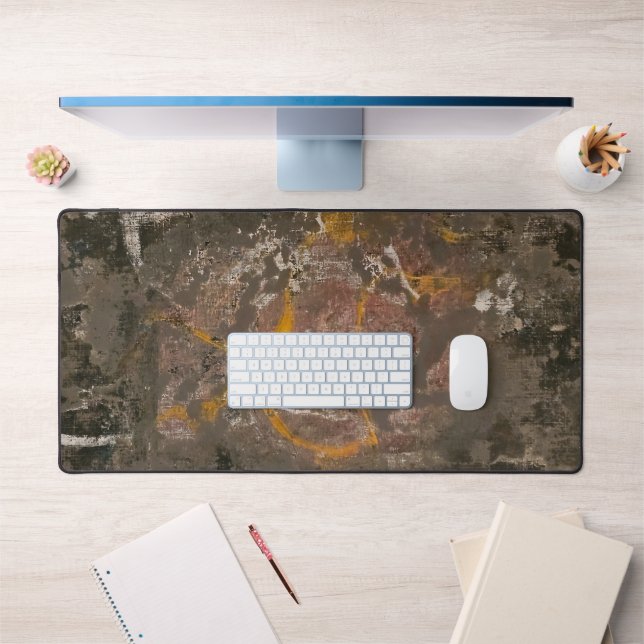 Dirty Window, A Gel Print Abstract Desk Mat (Office 1)