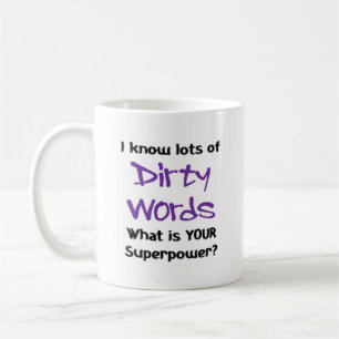 dirty words coffee mug
