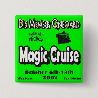 dis boards pin12B 15 Cm Square Badge