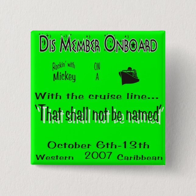 dis boards pin8B 15 Cm Square Badge (Front)