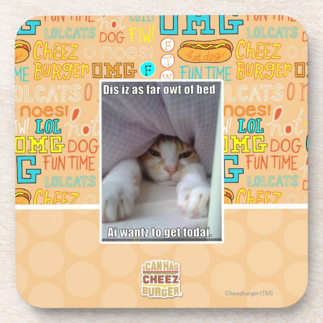 Dis iz as far owt of bed.. coaster (Front)