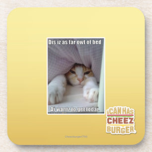Dis iz as far owt of bed.. coaster