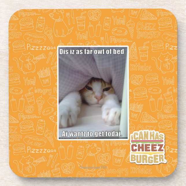 Dis iz as far owt of bed.. coaster (Front)