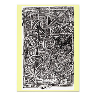 Dis-junction, Ink drawing Photo Print