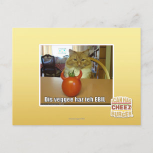 Dis veggee haz the EBIL Postcard